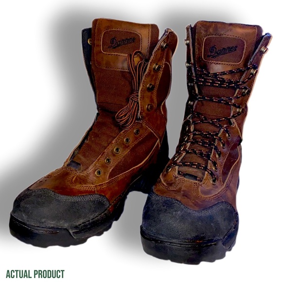 Danner Mens Size 10 Prong Horn Leather Brown Gore-Tex Hard Toe Outdoors Boots - Picture 5 of 9
